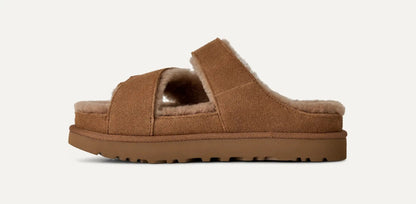 UGG Greenport Cross Strap Slide in Chestnut