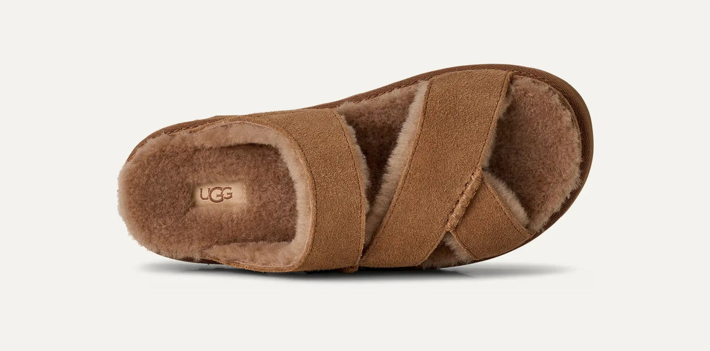 UGG Greenport Cross Strap Slide in Chestnut