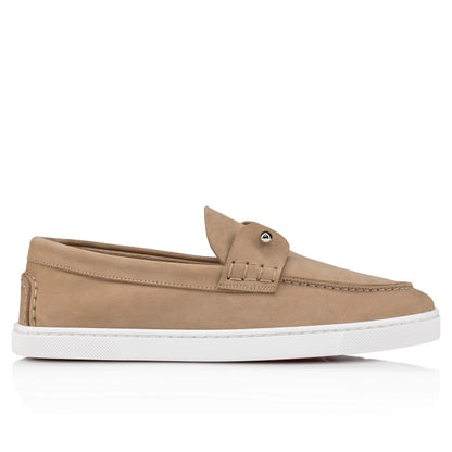 Christian Louboutin Chambeliboat Boat Shoes Reversed Nubuck Leather in Lionne | In-Store Only