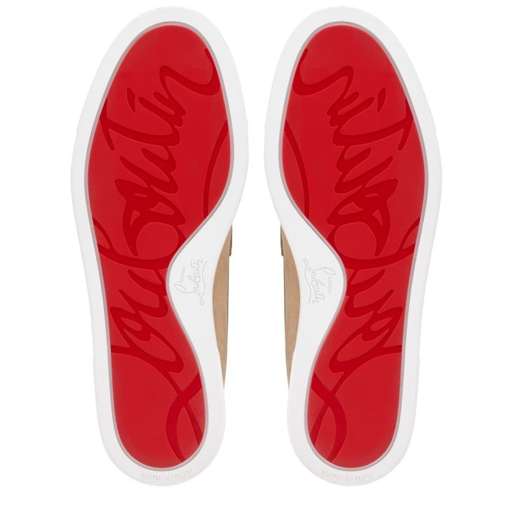 Christian Louboutin Chambeliboat Boat Shoes Reversed Nubuck Leather in Lionne | In-Store Only