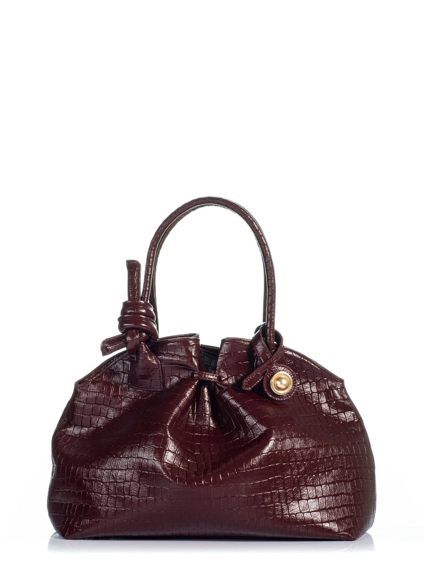 Kooreloo The Swan Maxi in Burgundy Croc
