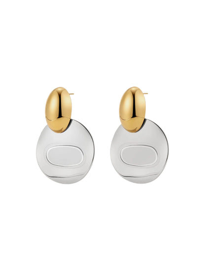 Luv AJ Menorca Earrings in Two-Tone