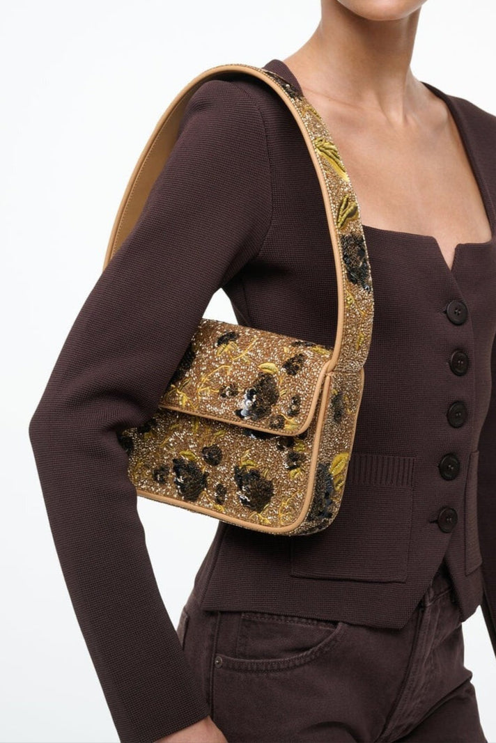 Staud Tommy Beaded Bag in Vintage Floral