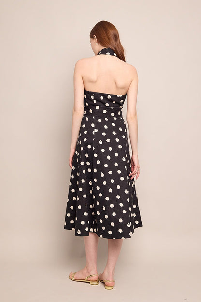 Cara Cara Parker Dress in Spot Black Egret