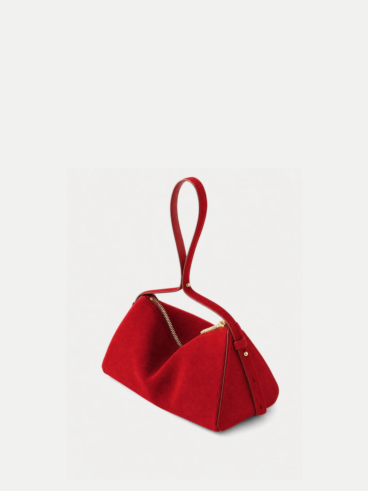 Veronica Beard Suede Prism Bag in Crimson