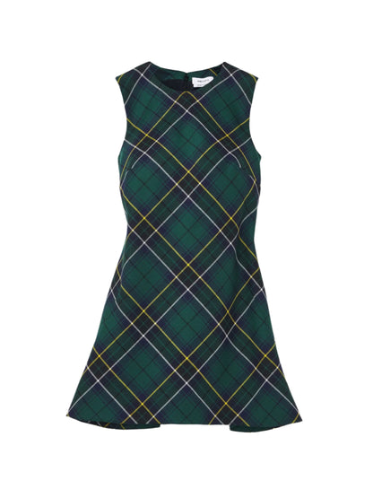 Alexander McQueen Wool Tartan Mini Dress