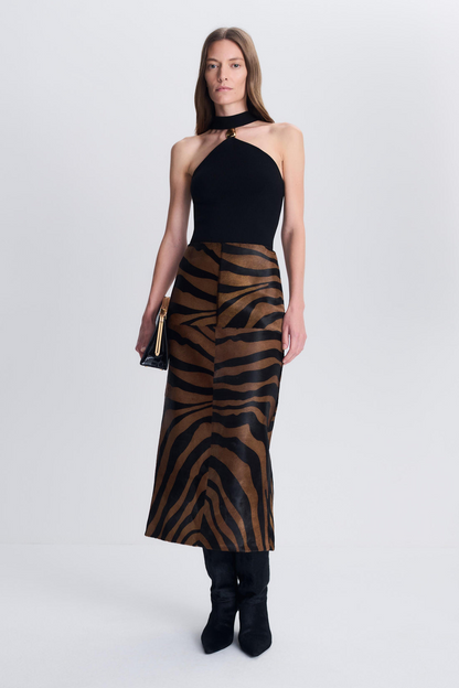 Simkhai Tobiana Midi Skirt in Zebra