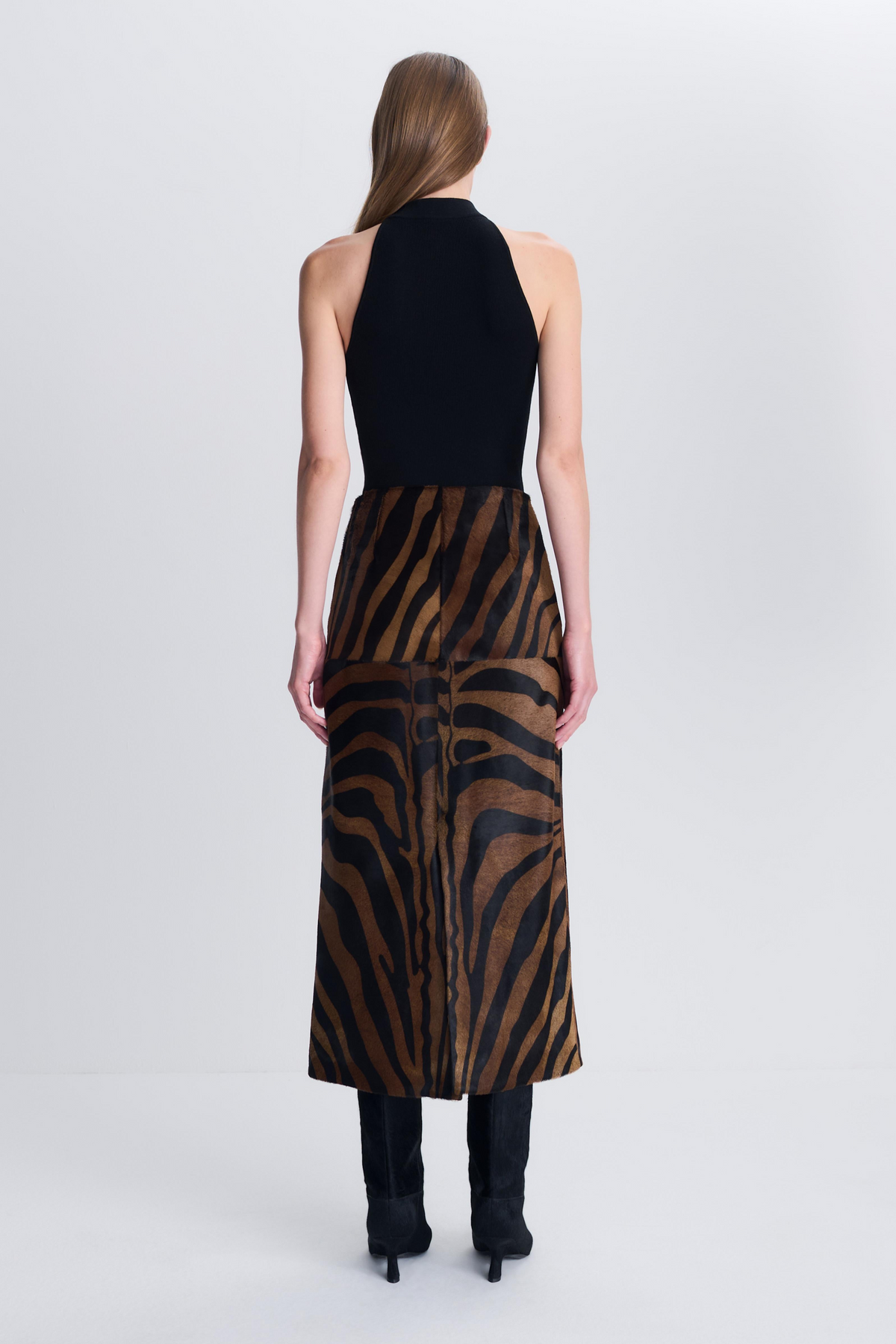 Simkhai Tobiana Midi Skirt in Zebra