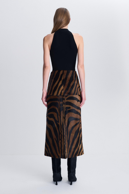 Simkhai Tobiana Midi Skirt in Zebra