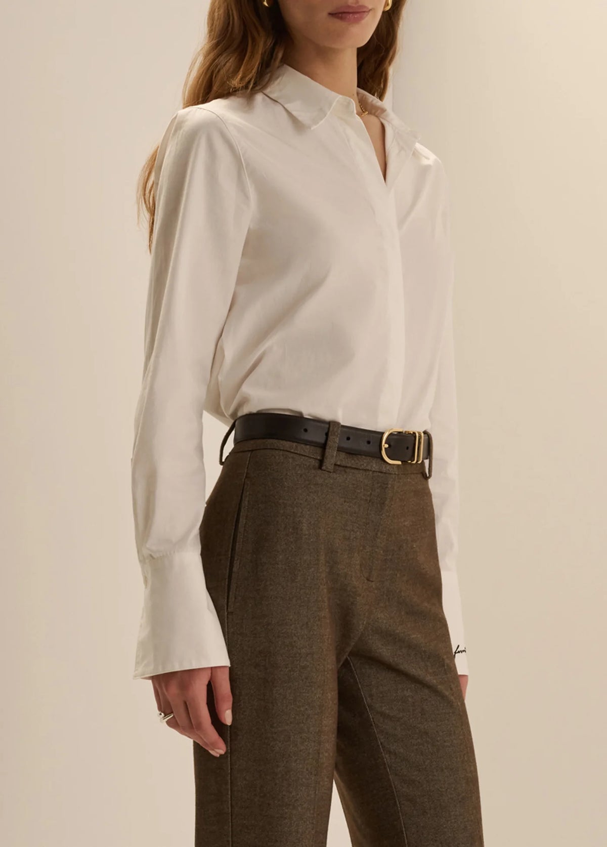 Favorite Daughter Classic Poplin Shirt in White