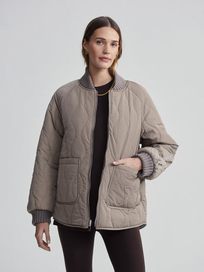 Varley Reno Reversible Quilt Jacket in Fungi