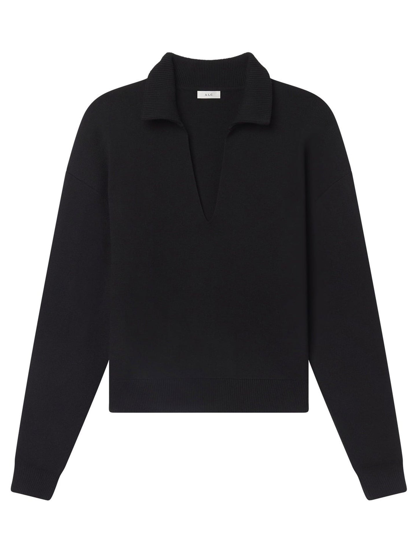 A.L.C. Timmy Polo Sweater in Black