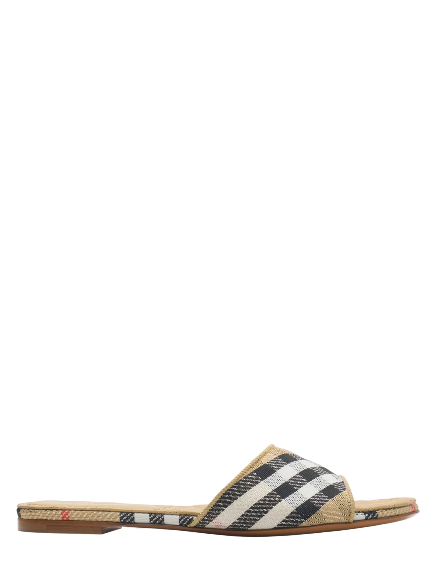 Burberry Check Sloane Slidesin Sand IP Check
