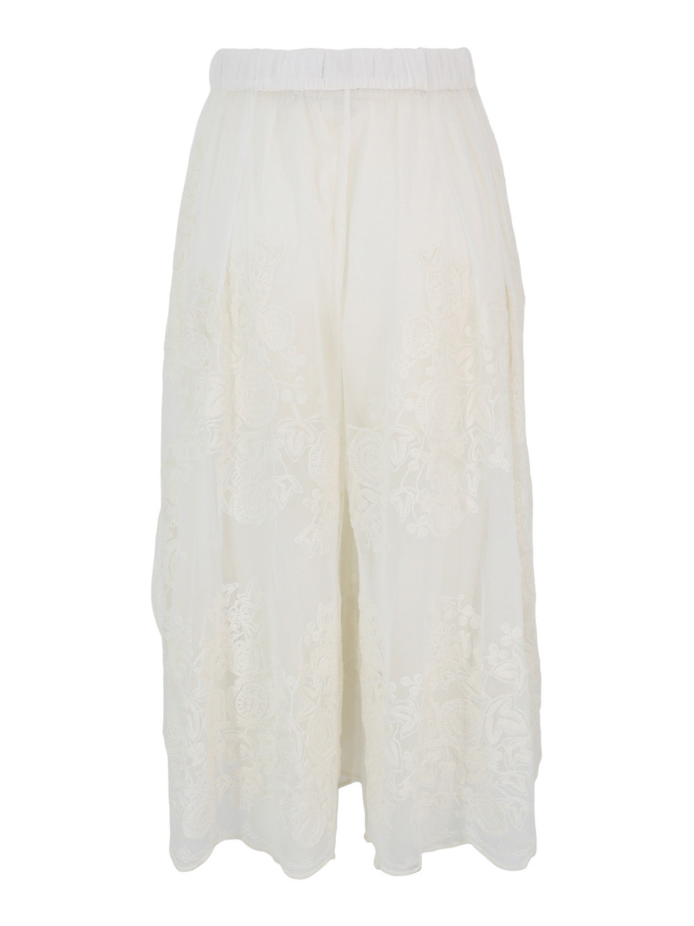 Sea Arielle Lace Flared Pants in Cream