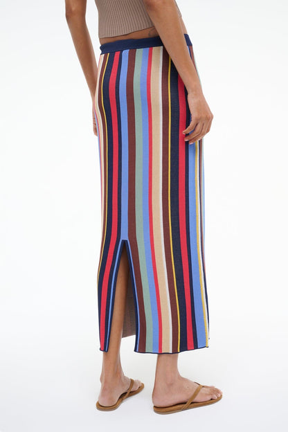 Staud Karina Skirt in Market Stripe