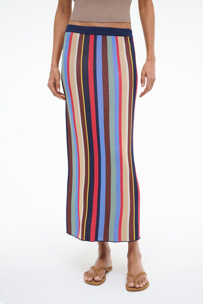 Staud Karina Skirt in Market Stripe