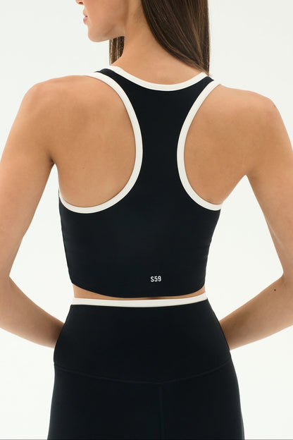 Splits59 Amber Airweight Bralette in Black/White