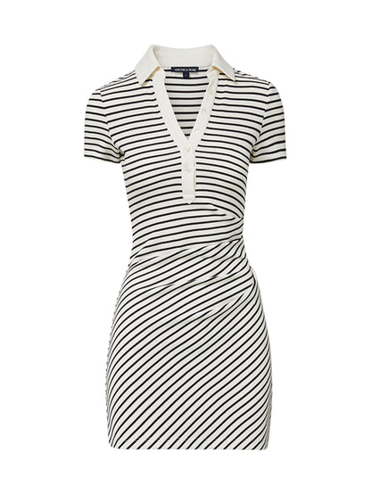 Veronica Beard Lanier Dress in Dove/Black