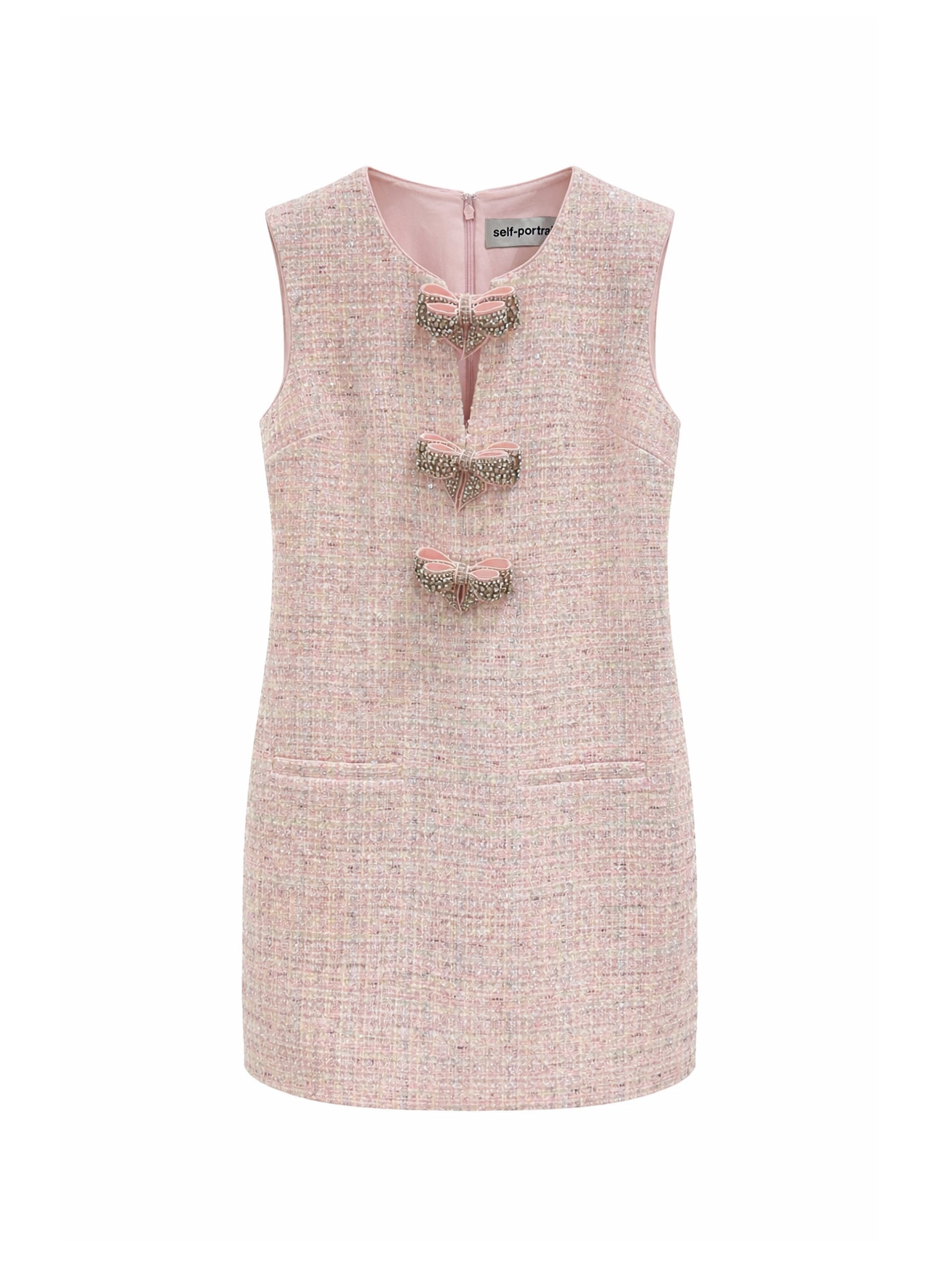 strapless open back dress Anișoara Pink Bow Detail Mini Dress, L / Pink main image 0
