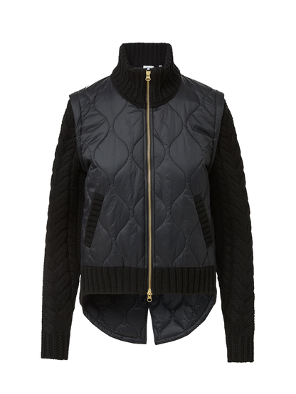 Veronica Beard Patra Mixed Media Jacket in Black