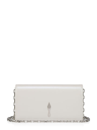 Christian Louboutin Bettina Clutch Nappa in Perle White/Silver | In-Store Only