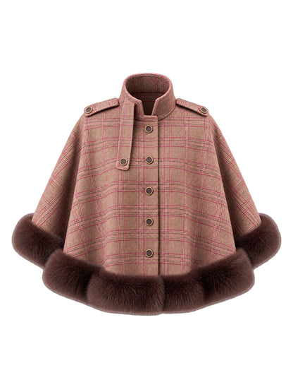 Retrofête Salinas Cape in Heritage Plaid