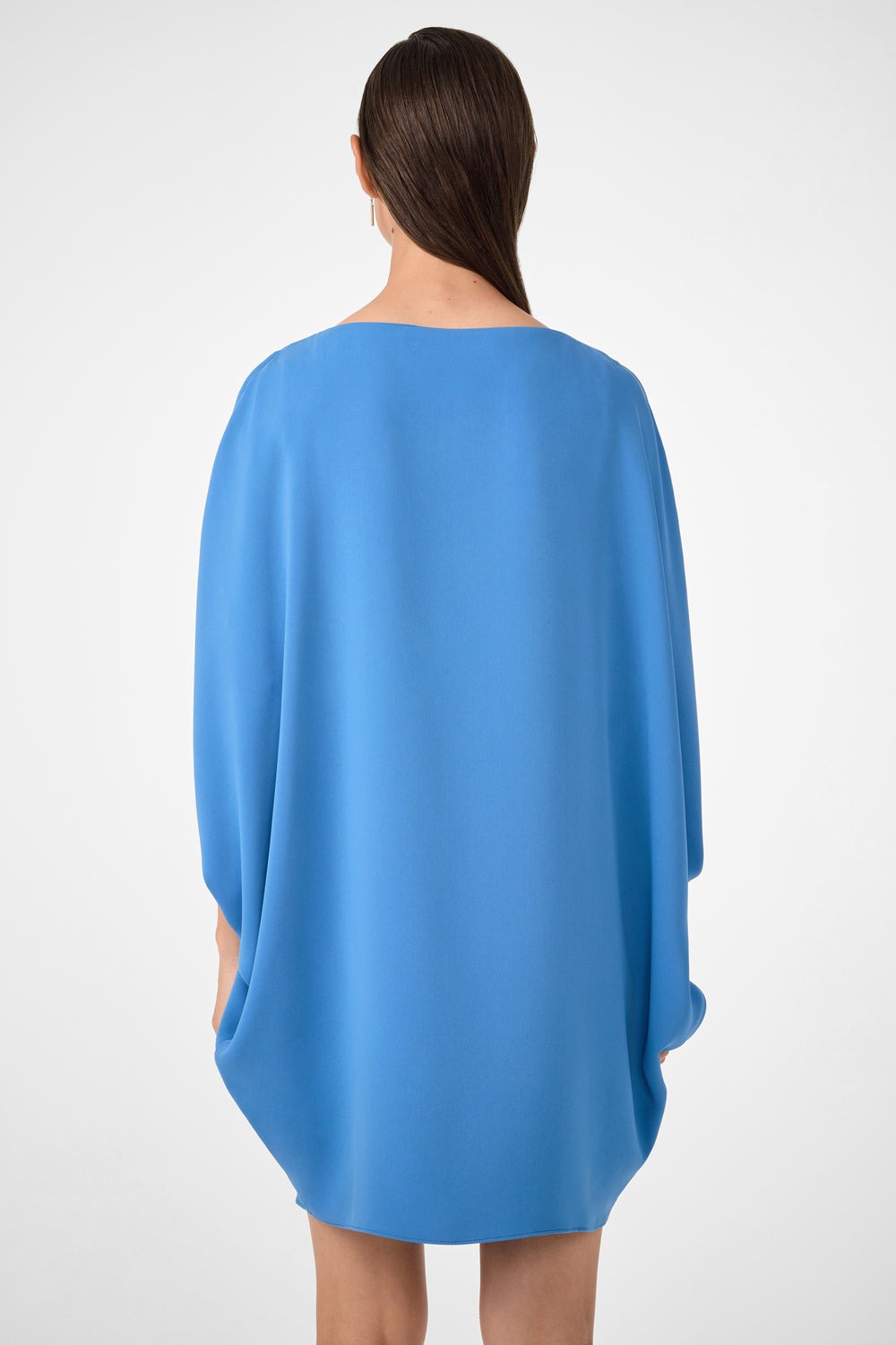 Trina Turk Razu Short Split Sleeve Dress in Shibori Blue