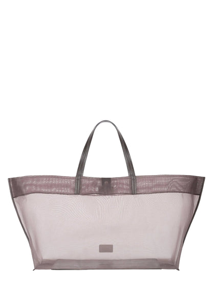 Staud Christos Large Mesh Tote in Espresso