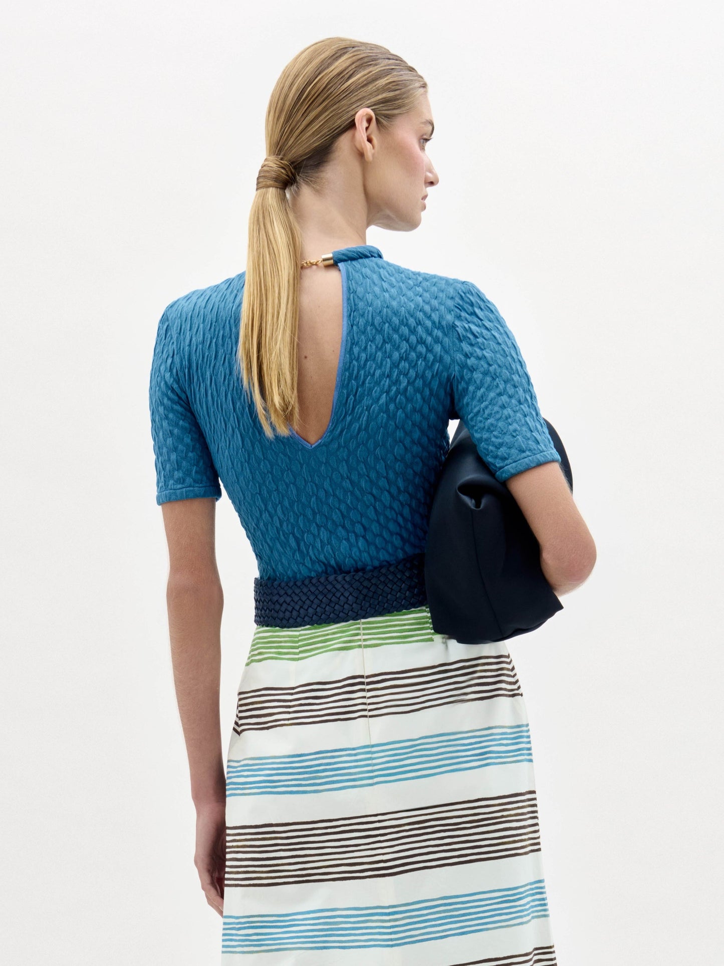 Silvia Tcherassi Venecia T-Shirt in Powder Blue