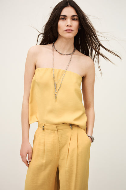 BA+SH Deborah Bustier Top in Paille