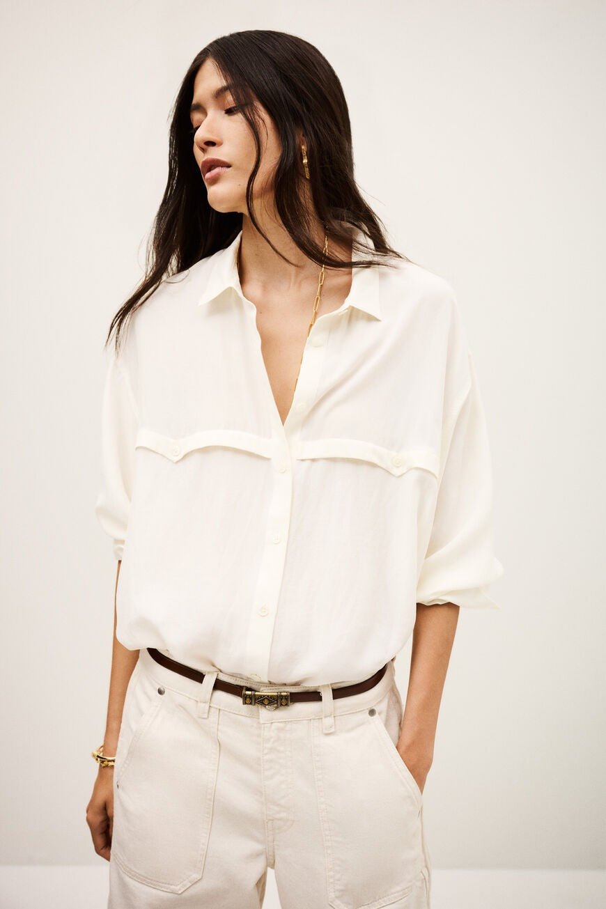 BA+SH Haora Shirt in Ecru