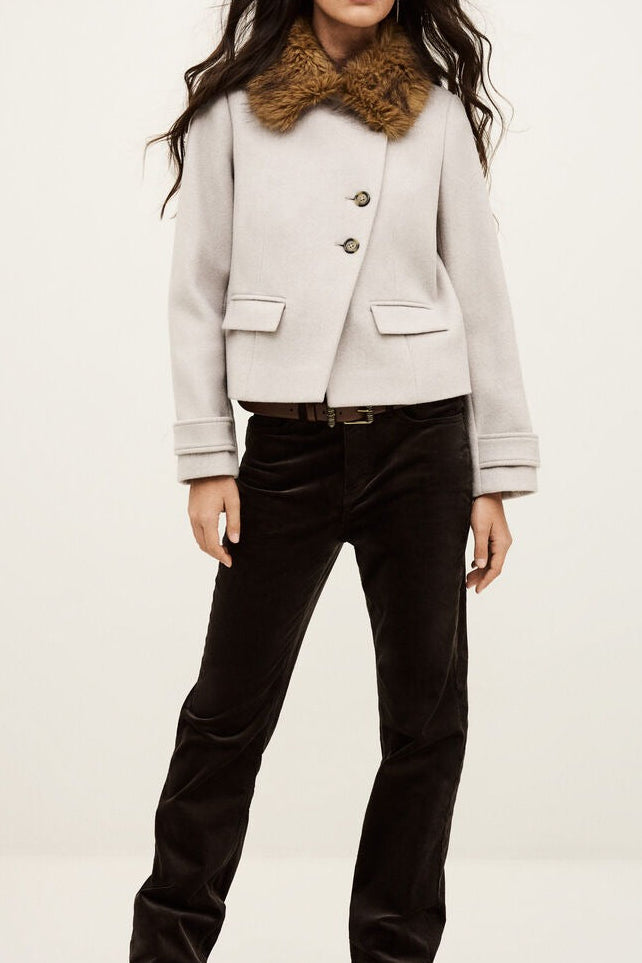 BA+SH Terry Coat in Ecru