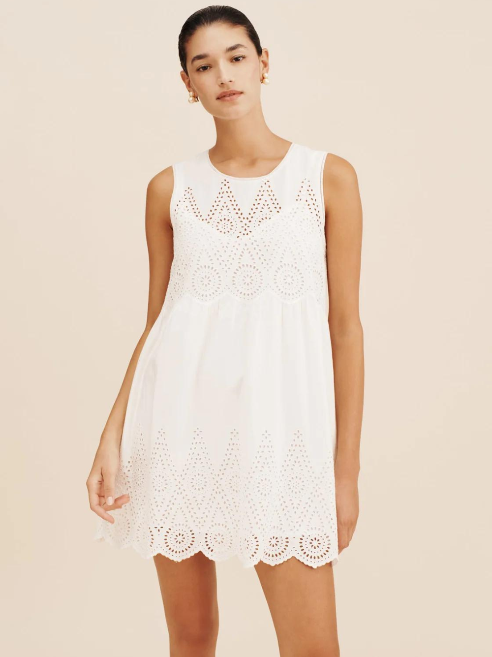 Posse Louisa Mini Dress in Vintage White