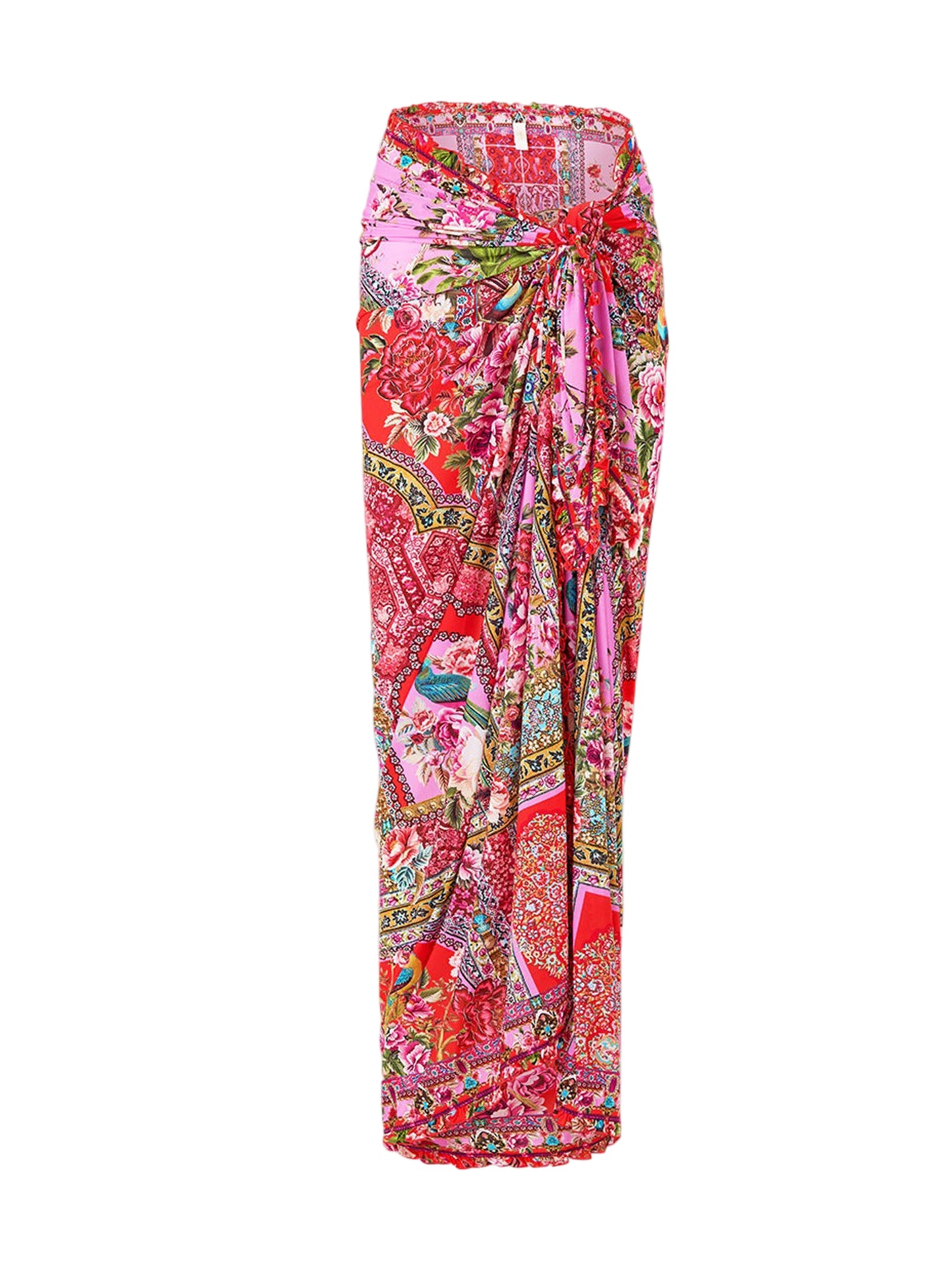Camilla Multi Wear Long Sarong w/ Frill Edge in Heirloom Empire