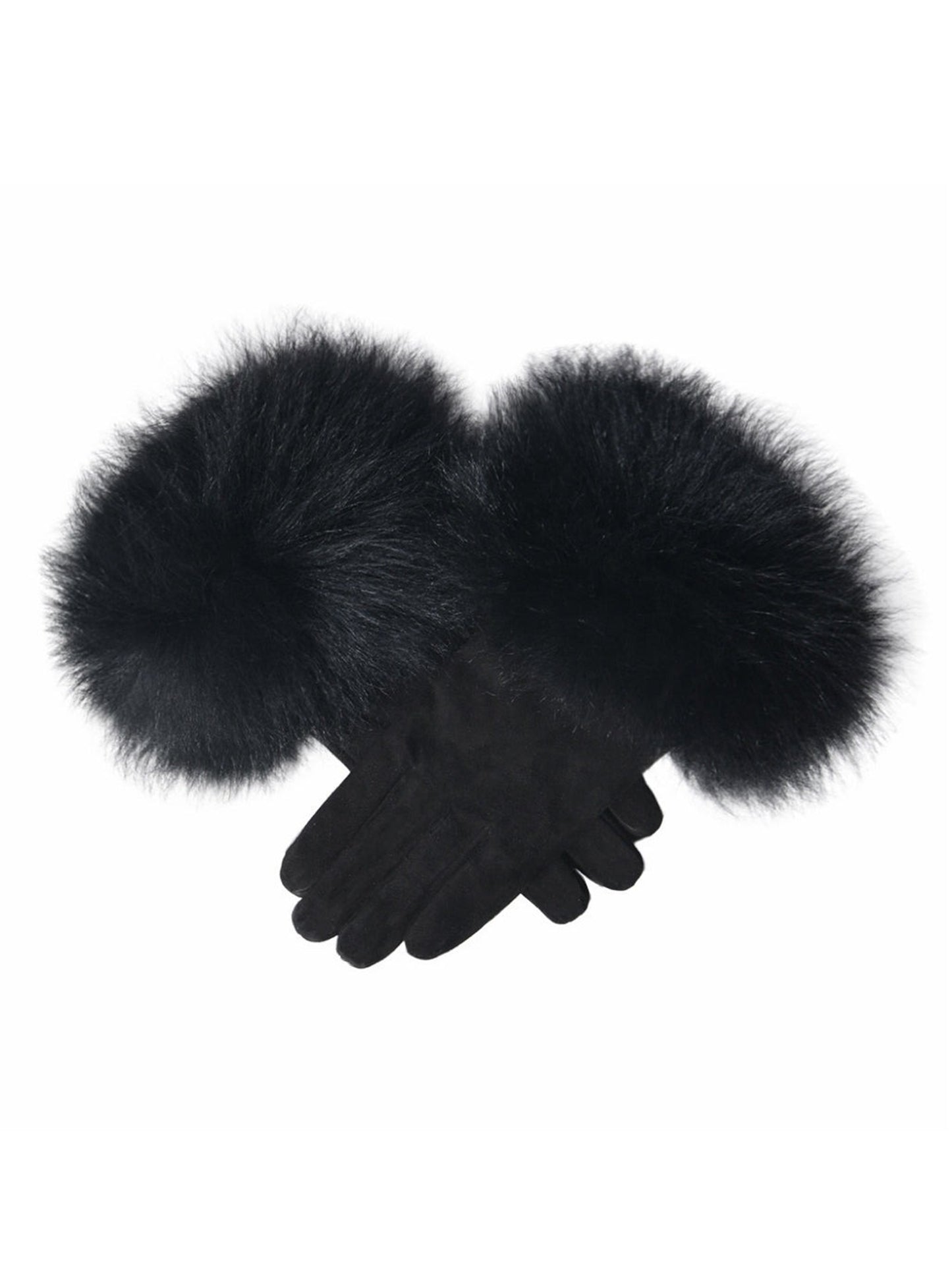 Susana Chow Dawson Gloves Black Leather/Black Shearling