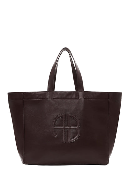 Anine Bing Large Rio Tote in Dark Brown