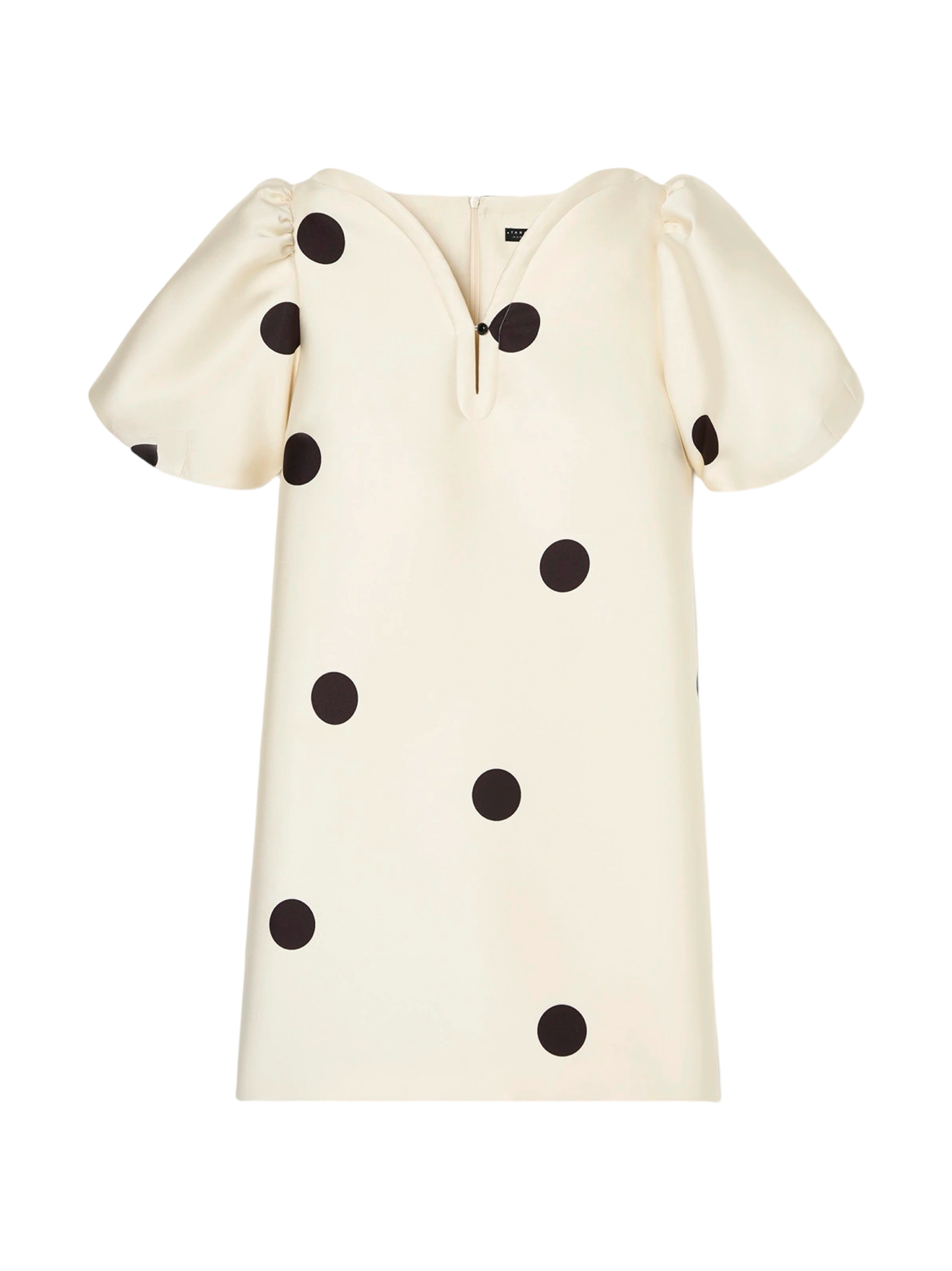 Tara Jarmon Romina Ecru Polka Dots Print Dress