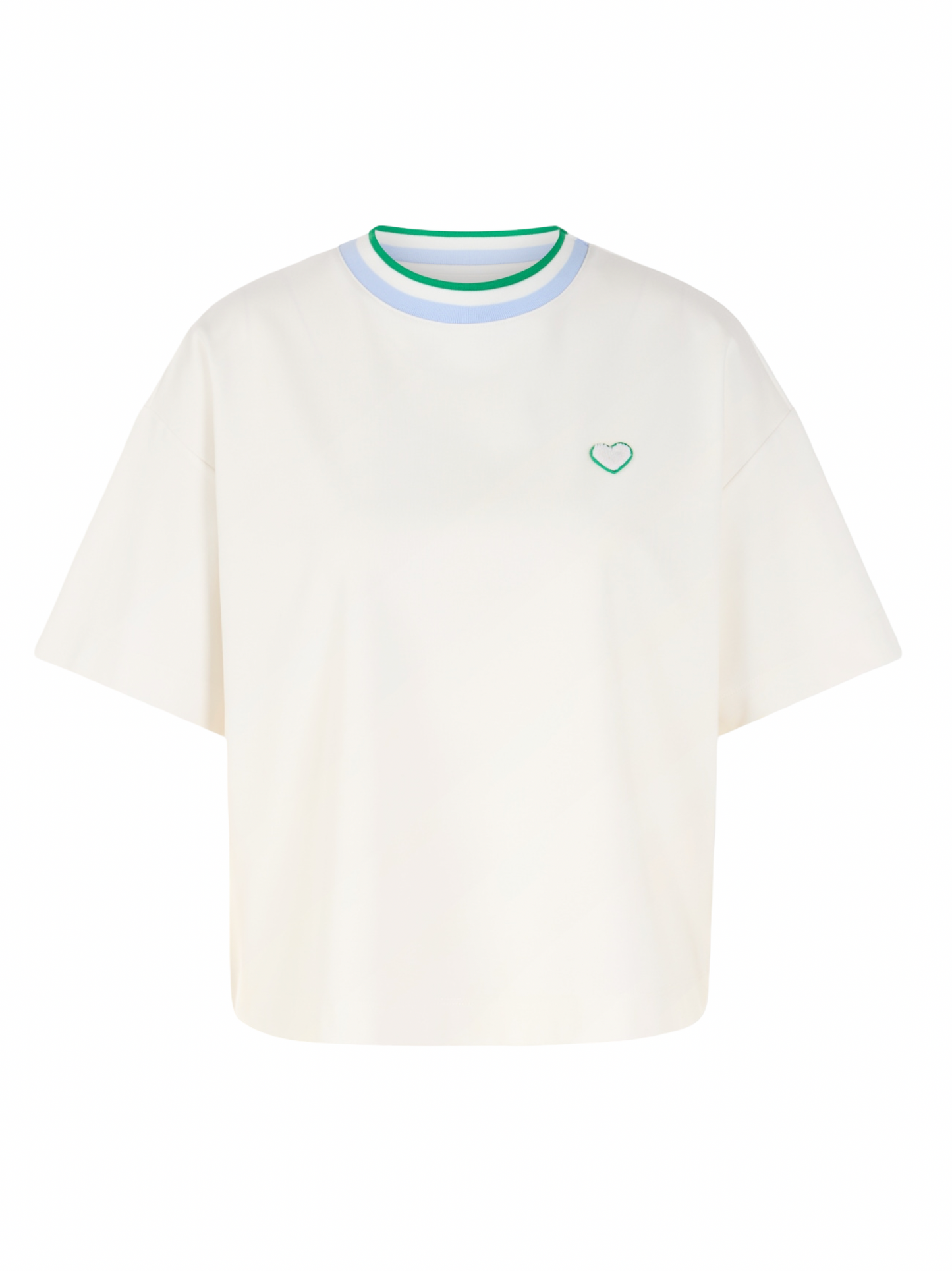 Marc Cain Tipped Ringer Shirt in White