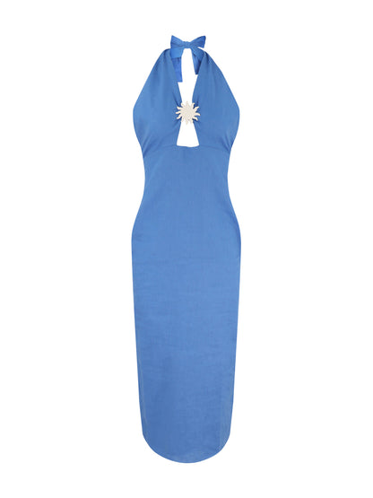 Cala de la Cruz Orly Dress in Azure Azure / L Cala de la Cruz Orly Dress in Azure Azure / L