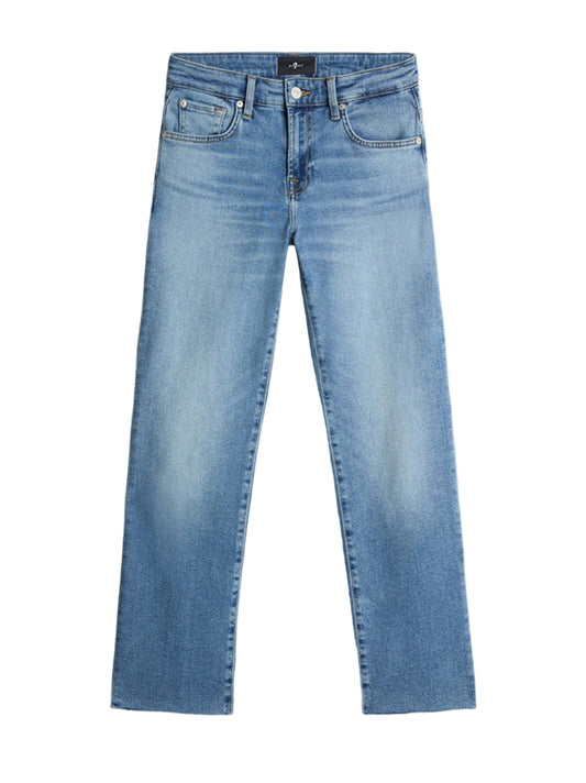 7 For All Mankind Calie Straight Ankle Jeans in Fancy
