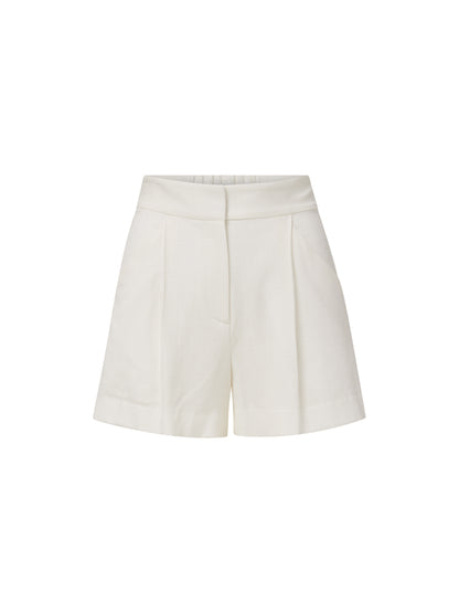 Veronica Beard Marbeau Pleated Short in Dove