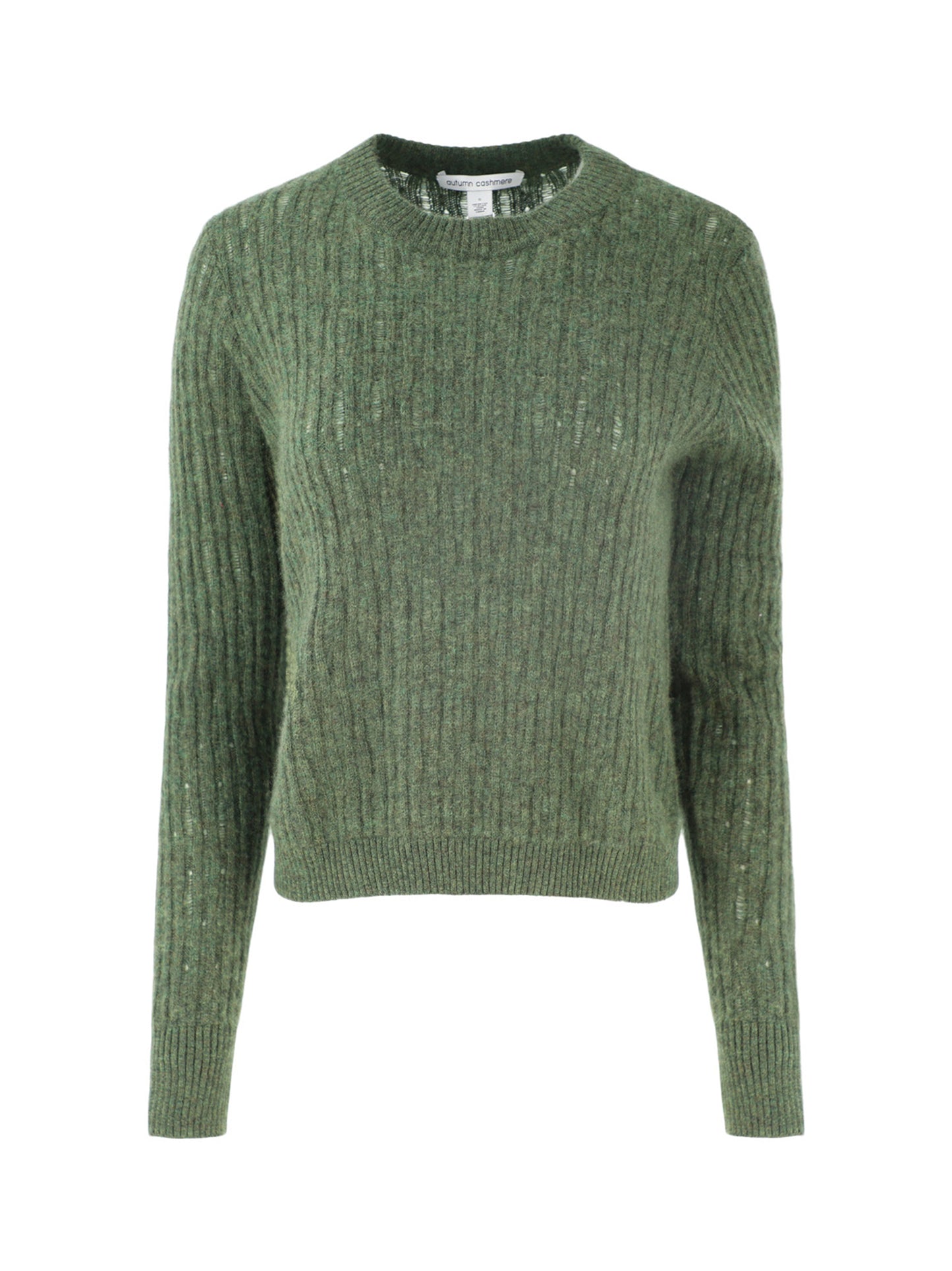 Autumn Cashmere Baby Ladder Stitch Boxy Crew in Camo