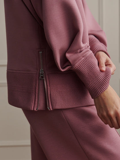 Varley Loxley Raglan Boyfriend Sweat in Wistful Mauve
