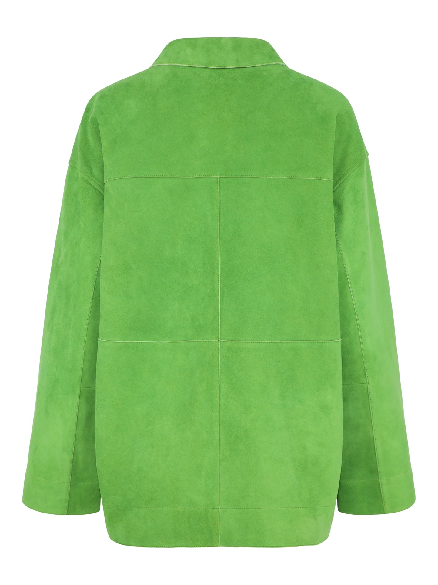 Staud Roxanne Suede Jacket in Leaf