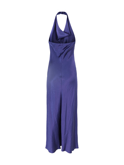 Vince Cowl-Neck Maxi Dress in Deep Iris