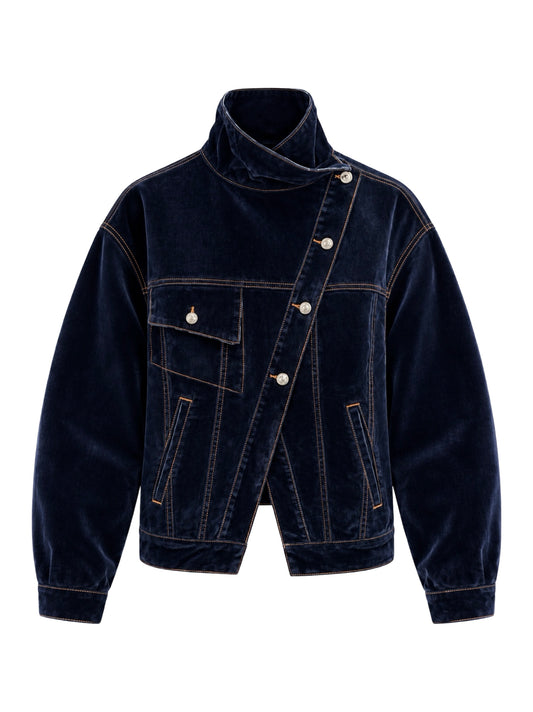 May Mashiah Rebecca Jacket in Midnight Velvet