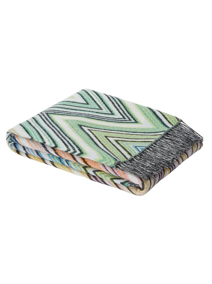 Missoni Plume Plaid Blanket in Green