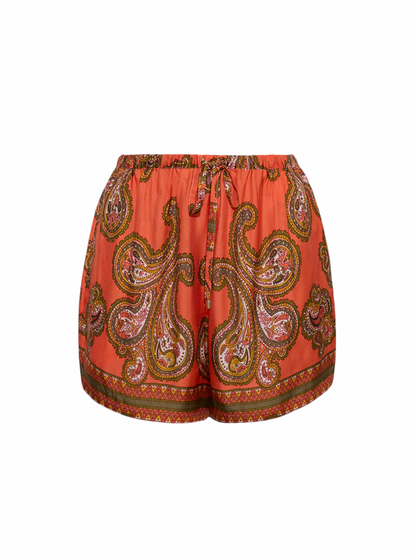 Cara Cara Girona Short in Sierra Paisley Orange