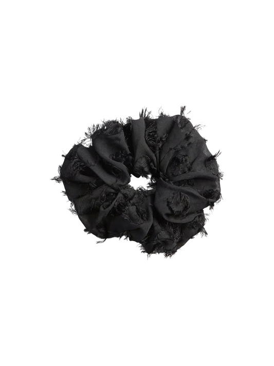 Kit-sch Frayed Black Brunch Scrunchie