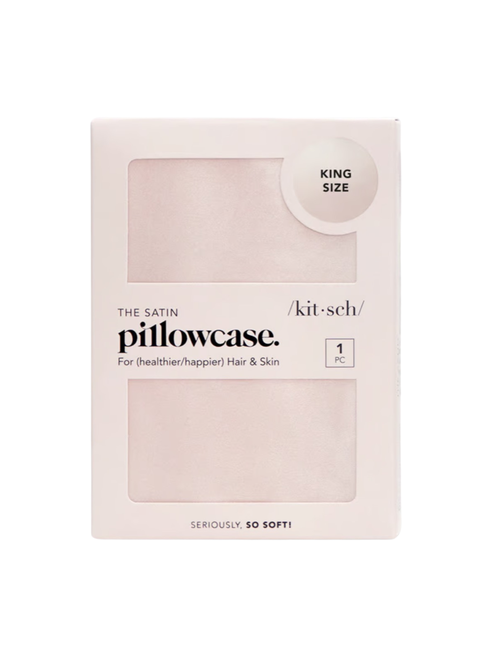 Kit-sch Blush Satin King Sized Pillowcase